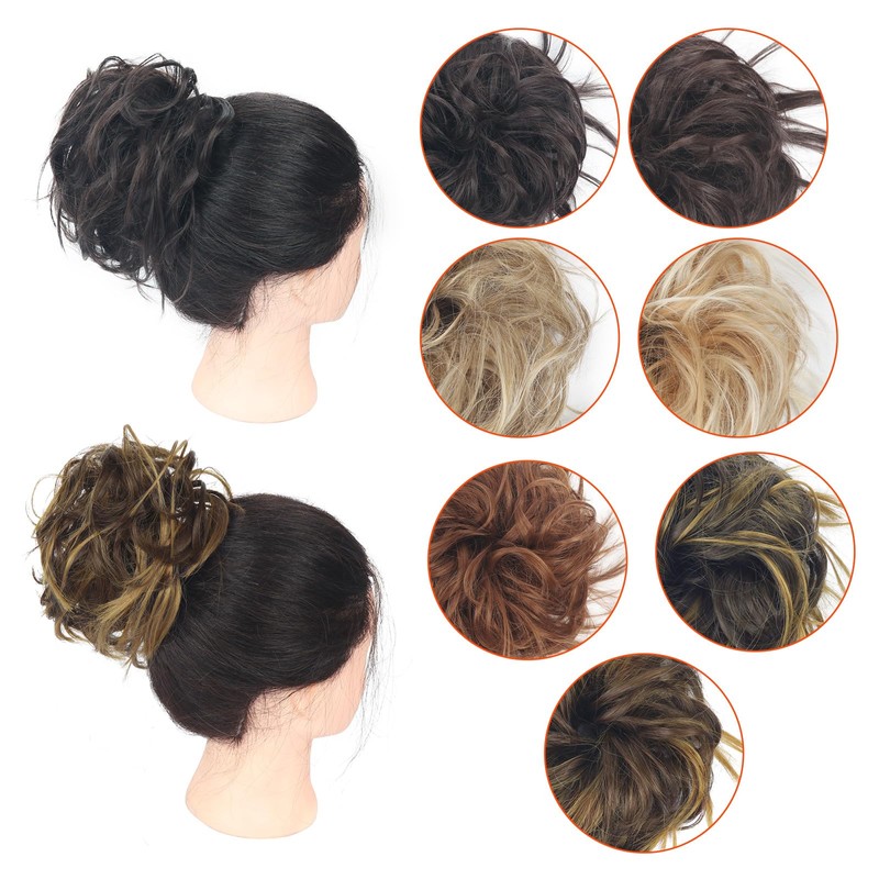 Tousled Messy Bun Hair Piece Hair Extension Tousled Updo Elastic