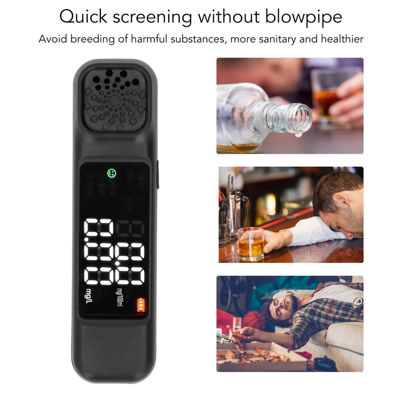 Breathalyzer Breath Tester Meter TFT Digital Display Accurate Portable Testing