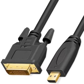 tunghey Micro HDMI to DVI Cable, Micro HDMI 1.4 to DVI 24+1 Pin Male to Male Cable Support 1080P Full HD (1.8M)