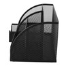 Mesh Office Desktop Organizer Multifunctional Metal 7 Compartments Pen Holder