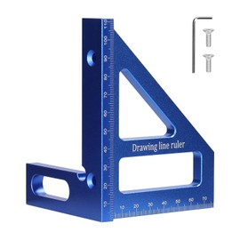 Multi Angle Measuring Ruler, Aluminum Alloy Woodworking Square Protractor 45° 90° Miter Triangle-Ruler Utility Scribing Gauge Multifunctional Layout Measuring Tool for Engineer Carpenter