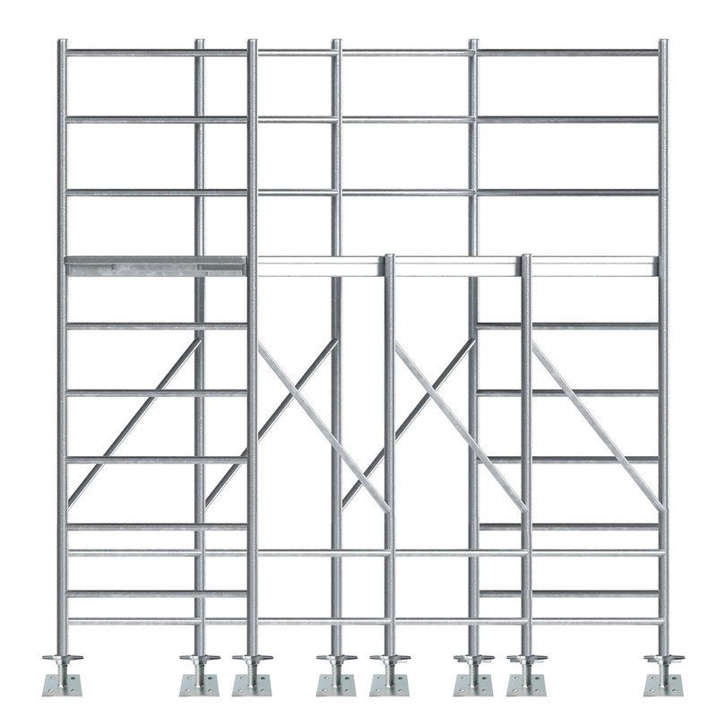 Reinforced Adjustable Leveling Jacks, 18.25" Solid Scaffolding Parts with Base