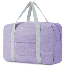 For Spirit Airlines Foldable Travel Duffel Bag Tote Carry on Luggage Sport Duffle Weekender Overnight for Women and Men (1112-Thick Series Light Purple)
