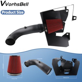 VVORHSBELL Cold Air Intake Pipe Kit w/Filter Compatible with 2019-2022 Ram 1500 Cab Pickup 4-Door 5.7L 2WD/4WD Cold Air Intake Kit 10477
