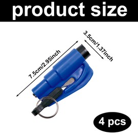 DXPETA 4 Pcs Car Window Breaker, Window Breaker, Window Breaker And Seat Belt Cutter, Car Escape Tool, Window Breaker, Land And Underwater Car Escape Tool, Suitable For All Cars