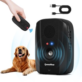 Bubbacare Dog Barking Deterrent Devices, 2-in-1 Auto & Remote Anti Barking Device, 600FT Remote Range to Stop Dog Barking with Ultrasound/Alarm Sound/Recording Playing for Dog Training Indoor Outdoor