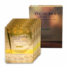 Collagen Luxury Gold Mask Pack 5 Sheets Face Pack Gel Mask Pack Daily Pack / 콜라겐 럭셔리 골드 마스크팩 5매 얼굴팩 겔마스크팩 데일리팩