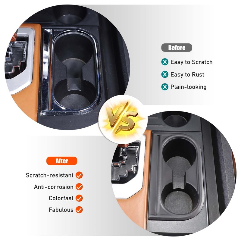 Front Seat Armrest Cup Holder Frame Cover Compatible with Toyota