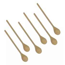 KAMP Cuchara De Madera Larga Para Sangria Pack De 6 De 30 Cm