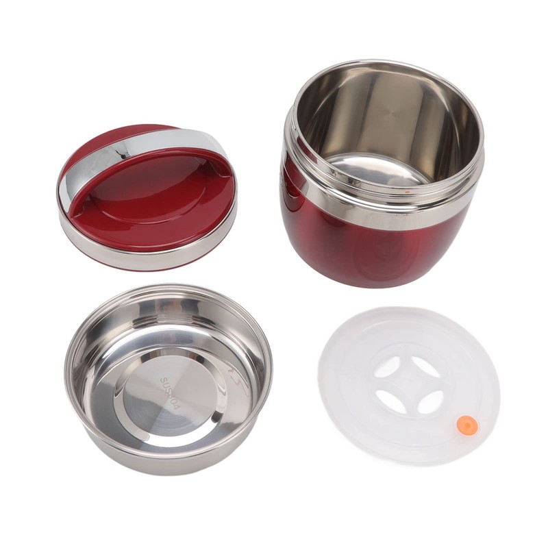 DAUERHAFT Insulated Food Container, Thermal Lunch Box, 304 Stainless Steel