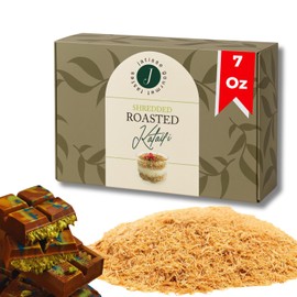 Toasted Kataifi Shredded Fillo Dough – Crispy Roasted Kadayif for Dubai Chocolate Bar, Kunafa, Knafeh, and Middle Eastern Pastries – Ready-to-Use – Vegan (7 oz)