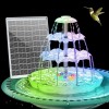 AISITIN 3-Tier Bird Bath with 6.5W Solar Pump & Lights,