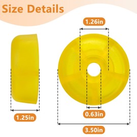 48358 Carriage Stop Roller Yellow Bumper Stop Replacement Parts for TranzSporter TP-250 and TP-400 Ladder Hoist (2 Pack)