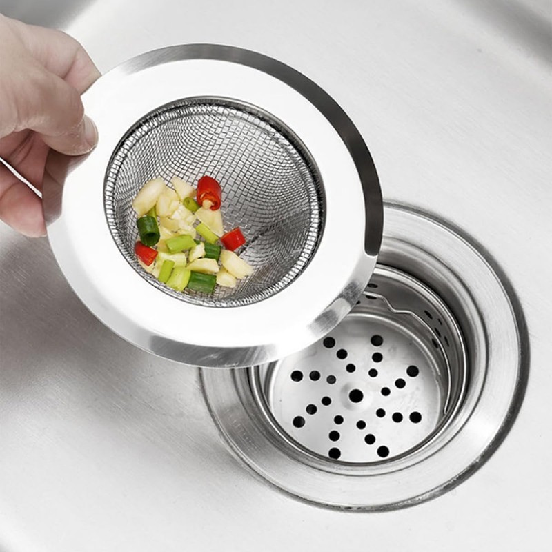 NUZAMAS 2PCS Sink Mesh Filter 4.5 inches Diameter Kitchen Sink