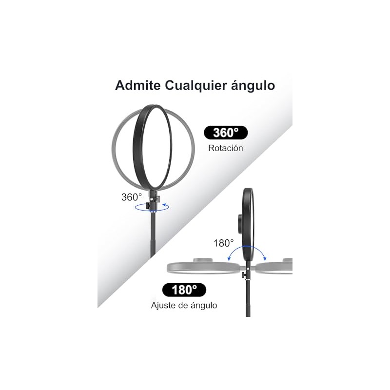 Tobeape Anillo de Luz LED 33cm (13) con Base Redonda