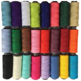GCS LONDON 25 Sewing Overlocking 100% pure Cotton Threads for Sewing Machines/Hand Stitching 175 Yards Each - Ideal for Sewing, Quilting and much more use.