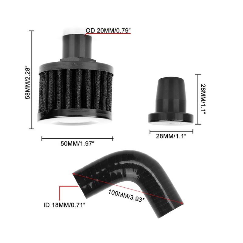 Crankcase Vent Reroute Ventilation Line Change Kit Fit for Dodge