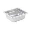 Winco 1/6 Size 2.5" Deep Metal Food Pan/Steam Table Pan,