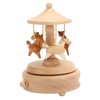 Cute Music Box Wooden Rotating Musical Box Wood Crafts Birthday