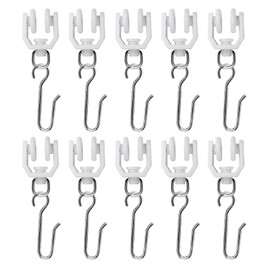 VRSS Accessories Kit for Flexible Bendable Curved Ceiling/Side Wall Curtain Track Hardware Set (10Pcs Roller Hooks)