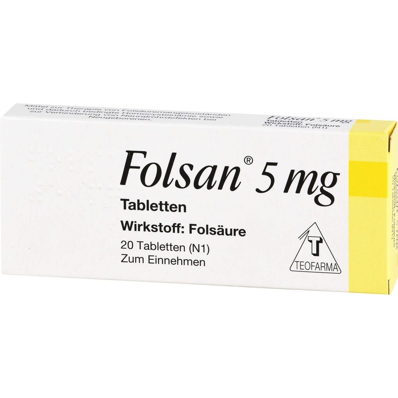 FOLSAN 5 mg tablets, pack of 20