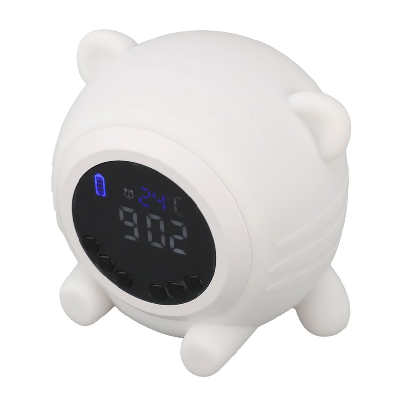 White Noise Alarm Clock Digital Rechargeable Bluetooth Alarm Clock 17
