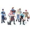 16Pcs People Figurines Model Little Farmer People Figures Realistic Hand