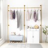 ORSENIGO Industrial Pipe Clothing Rack, Heavy Duty Clothes Rack for