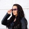 Birdz Eyewear Chill Women's Padded Motorcycle Sunglasses Purple Frames with