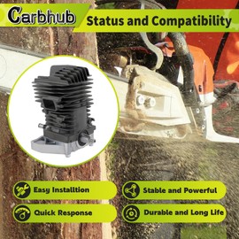 Carbhub 49mm Cylinder Piston Assembly for Stihl MS390 MS290 MS310 029 039 Chainsaw Replace 1127 020 1216