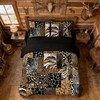 CCoutueChen Leopard Print Comforter Set King Size African Animal Fur