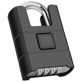 Diyife Candado de Combinación Resistente para Exteriores [Anti-Shear], Candado de Combinación de 4 Dígitos, Cerradura de Seguridad de Aleación de Zinc, para Cerca, Garajes, Puertas, Jardines, Negro