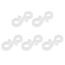 100 Pcs Mini Plastic Gutter Hooks Party Lights Hanger Outdoor Light Hooks Clips for Christmas Decoration Outside String Lights Seasonal Fairy Light