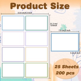 Starboling Name Tag Stickers,200 Pcs 3"x2" Morandi Plain Name Tag Stickers Colorful Border Name Tag Labels,for Office,Meeting,School and Home