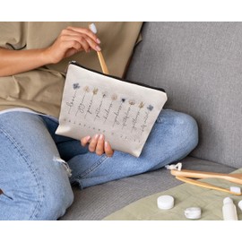 uinwk Bible Verse Makeup Bag,Christian Makeup Bag,Scripture Galatians 5:22-23 Love Joy Peace Positive Kindness Makeup Bag Cosmetic Bag,Christian Gifts For Women