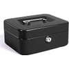 JORSION Locking Medium Steel Cash Box with Money Tray,Lock Box