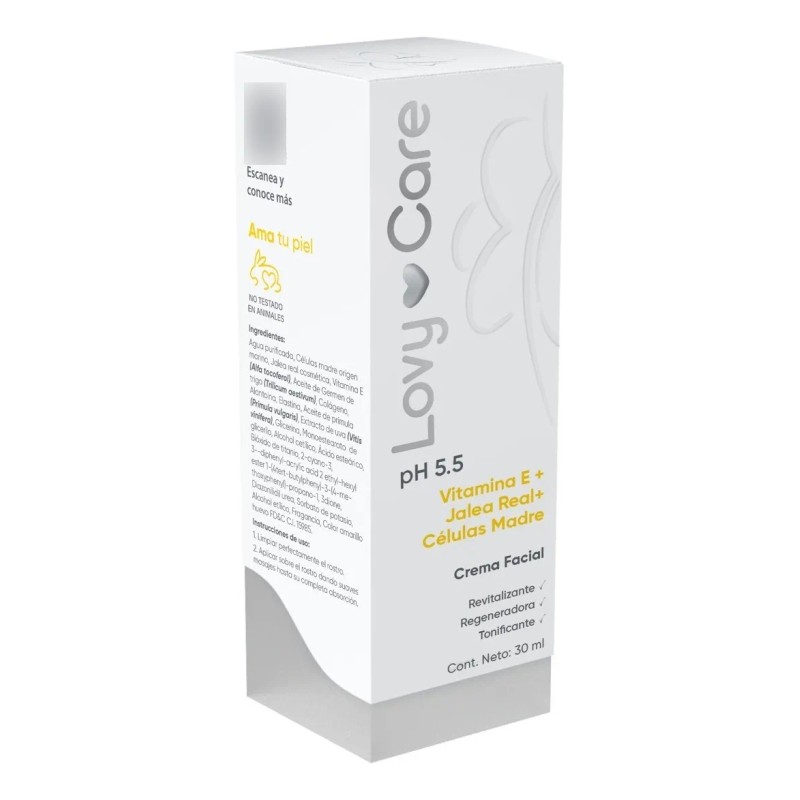 Crema Facial De Vitamina E + Células Madre Y Jalea