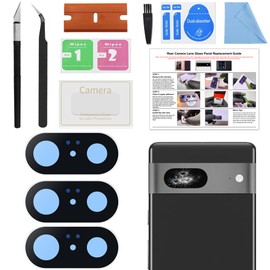 3 Pack for Pixel 7 Back Rear Camera Lens Glass Replacement, Back Camera Lens with Premium Lens Protector Compatible with Pixel 7, Included Instruction Manual, Toolkit