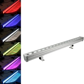 TC-Home 18 LED RGBW Waterproof IP65 180W Wall Washer Bar Light DMX 512 DJ Party Disco Stage Lighting Digital Display (4 in 1)