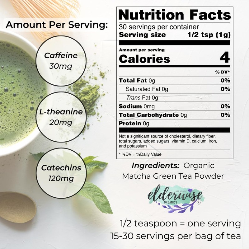 Elderwise Matcha - Green Tea Powder - Ceremonial Grade -