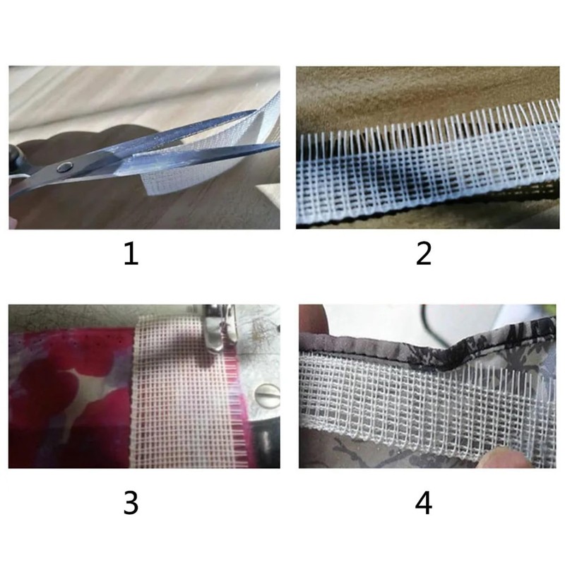 ArrErr 2 Yards Fabric Hemming Guide Adjustable Unrolling Sewing on