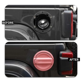 SQQP - Tapa de depósito de gasolina para puerta de llenado de combustible JL para Jeep Wrangler JL y Unlimited Sport Rubicon Sahara 2/4 puertas, accesorios exteriores de aluminio para puerta de