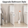 Swan Toilet Brush Set for Bathroom - Long Handle Dense