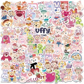 Duffy & Friends Stickers Waterproof PVC Material for DIY Planner Decoration 166pcs