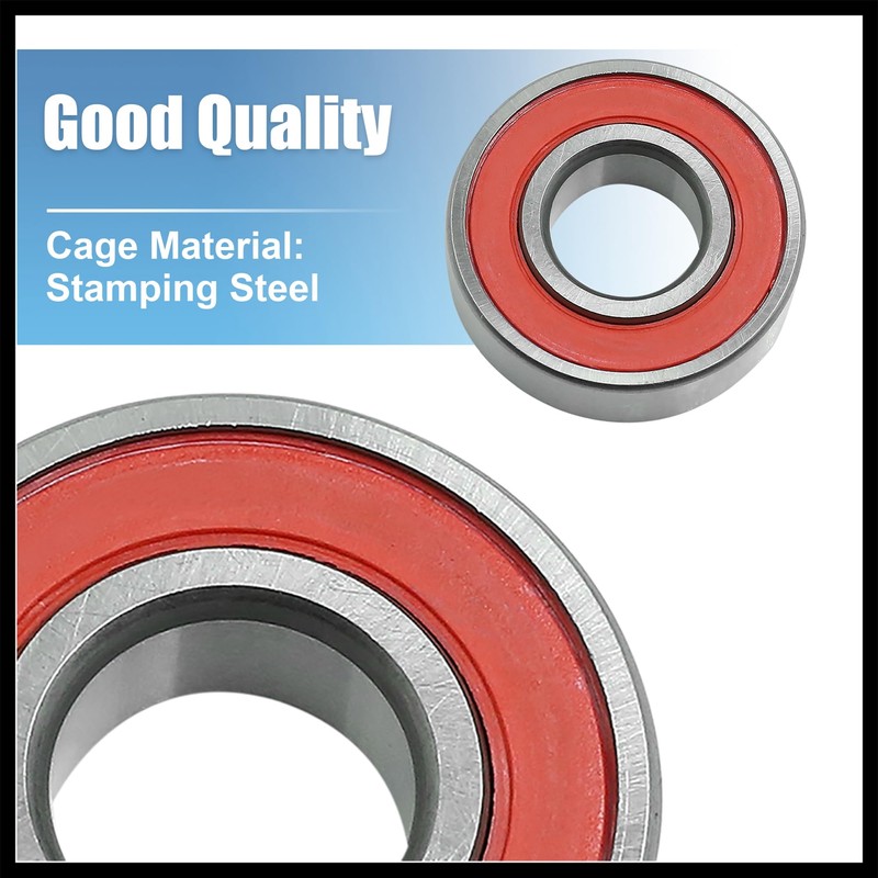 Hihaha 2pcs 6003RS Deep Groove Sealed Shielded Ball Bearing Universal