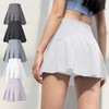 Tennis Skort with Integrated Pants, Pole Dance & Pilates Sportswear Bottoms 04.Charcoal/S
