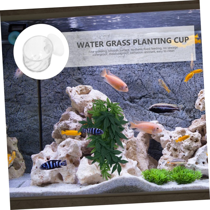 Levemolo 4pcs Red Worm Food Holders Durable Acrylic Aquarium Feeding
