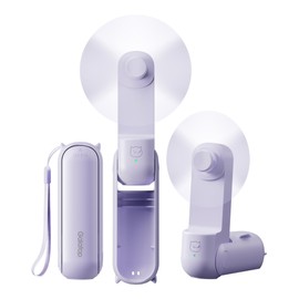 Gaiatop Portable Handheld Fan, 3 in 1 Mini Fan Handheld [17h Max Cooling], Foldable Personal Fans Pocket Design USB Rechargeable Travel Fans Lash Trip Summer Essential Cute Gifts for Women Girl Purple