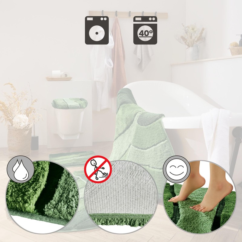 REDBEST Louisville Toilet Lid Cover 47 x 50 cm Green