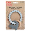 Nuby Natural Wood & Silicone Teether Ring: 3 M+, Elephant,
